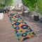 World Rug Gallery Almeria Modern Floral Flowers Indoor/Outdoor Runner Rug 2' x 7' Multi 8016MULTI2X7 - alternate 1